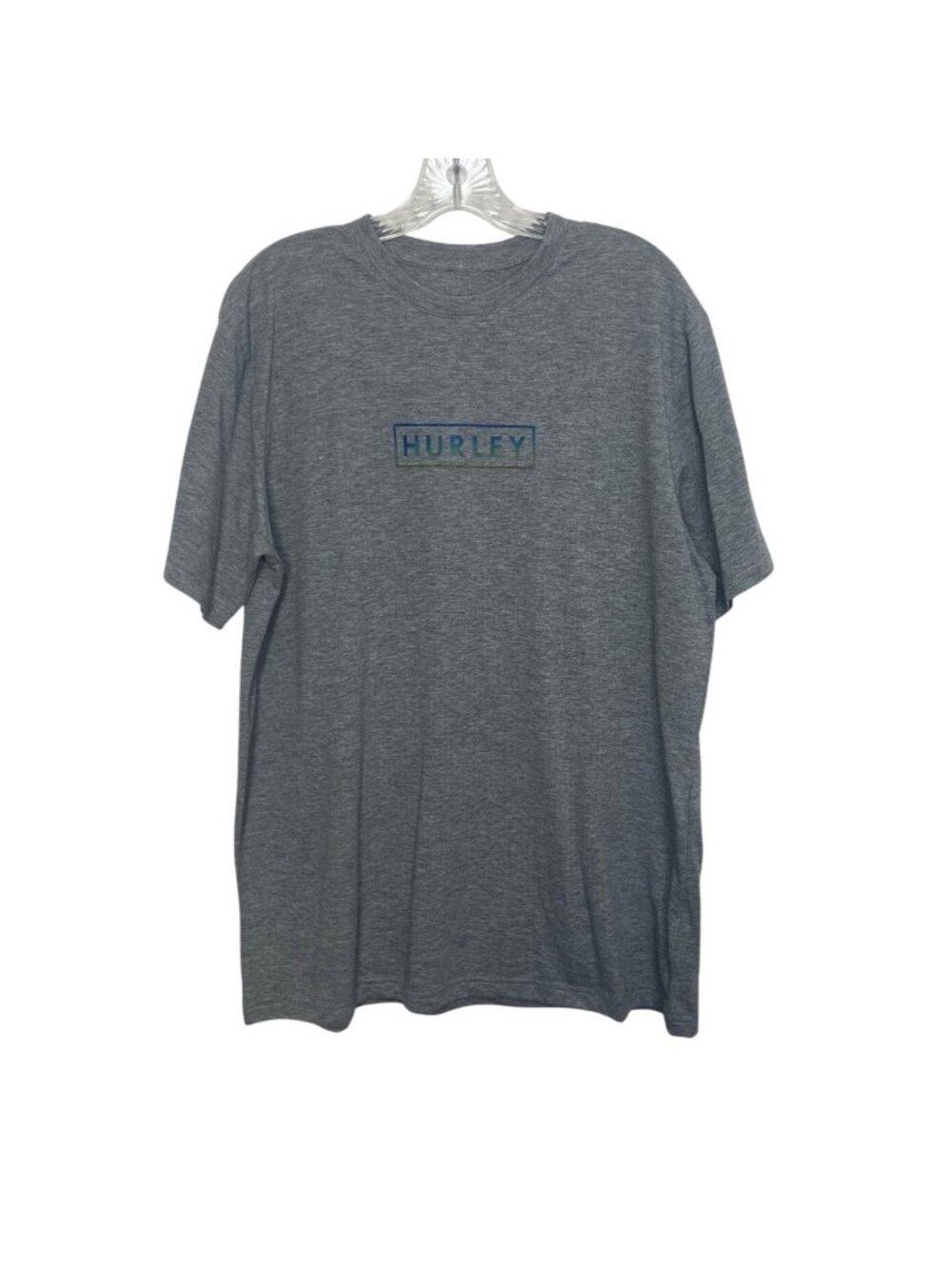 Hurley Boxed Gradient Logo Tshirt Tee Medium Gray Activewear Casual Summer
